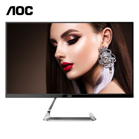 AOC显示器 24T1Q/BW 白色/24寸/平面/无边框/U型底座 HDMI+DP
