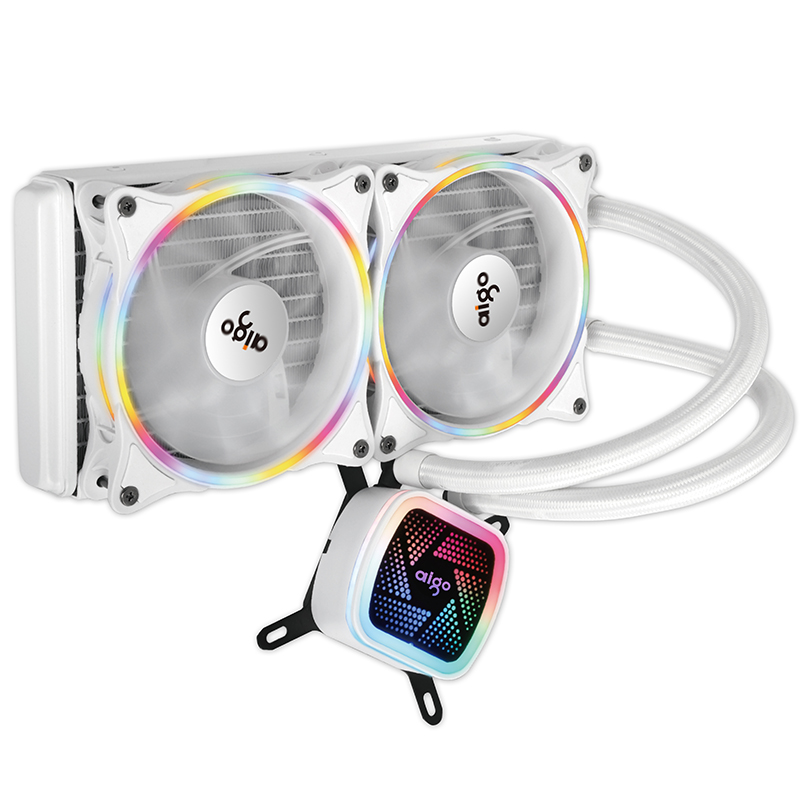 爱国者 冰塔V240(白色) 彩虹版 一体式水冷CPU散热器