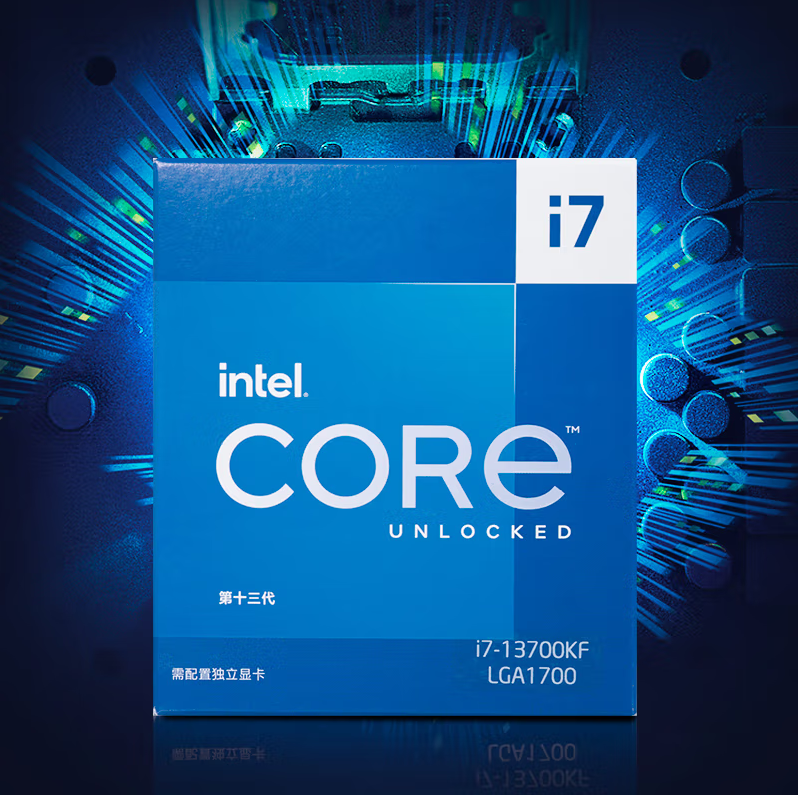 英特尔 (Intel) i7-13700KF 13代 酷睿 处理器 16核24线程 睿频至高可达5.4Ghz 30M三级缓存  云南电脑组装