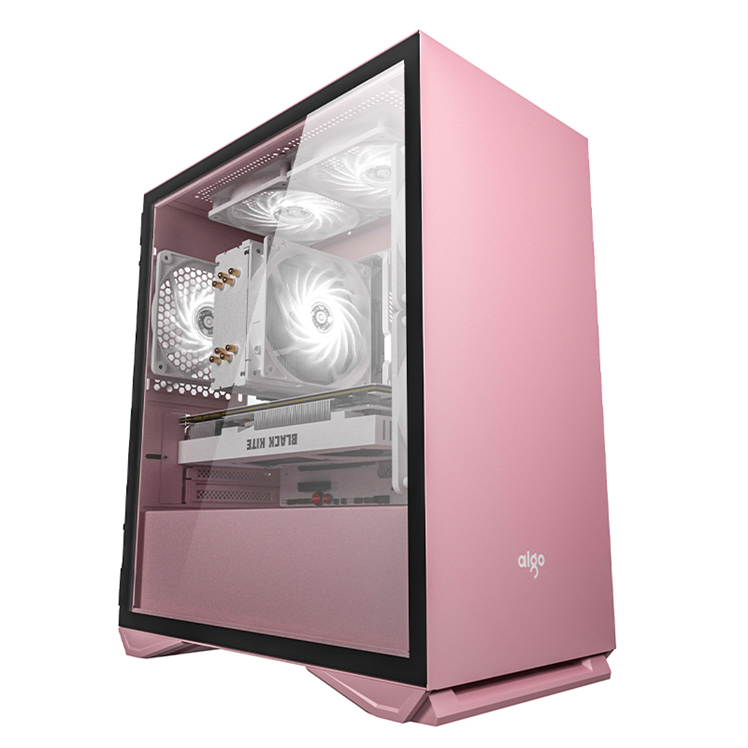 爱国者YOGO M2 粉色 玻璃侧透 U3（240水冷）电脑机箱